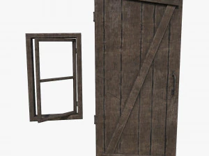 medieval door and window 3D Model