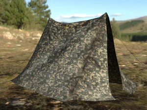 tenda do ex&eacute;rcito Modelo 3D