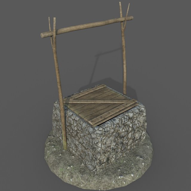 tropical well 3D 模型 .c4d .max .obj .3ds .fbx .stl .blend 