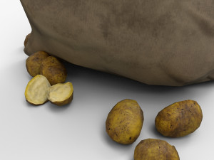 bag of potatoes Modello 3D