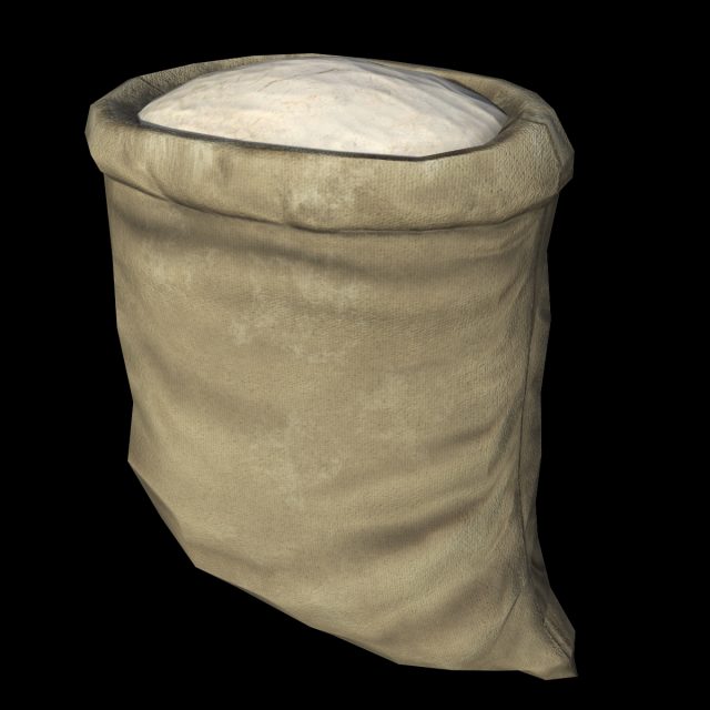 sack of flour 3D Model .c4d .max .obj .3ds .fbx .stl .blend 