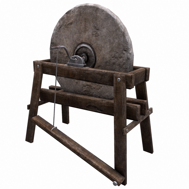 grindstone 3D Model .c4d .max .obj .3ds .fbx .stl .blend 