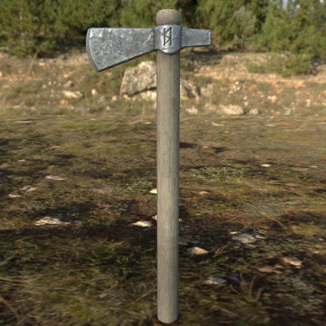battle-axe 3Dモデル .c4d .max .obj .3ds .fbx .stl .blend 