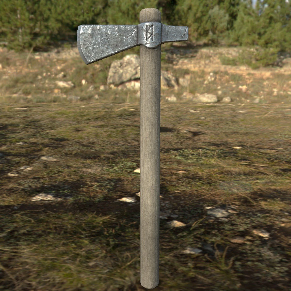 battle-axe 3D Model .c4d .max .obj .3ds .fbx .stl .blend 