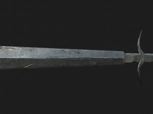 bastard sword Model 3D