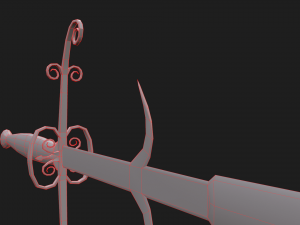 bastard sword Model 3D