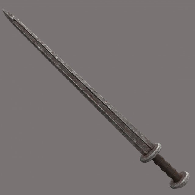 viking sword Model 3D .c4d .max .obj .3ds .fbx .stl .blend 