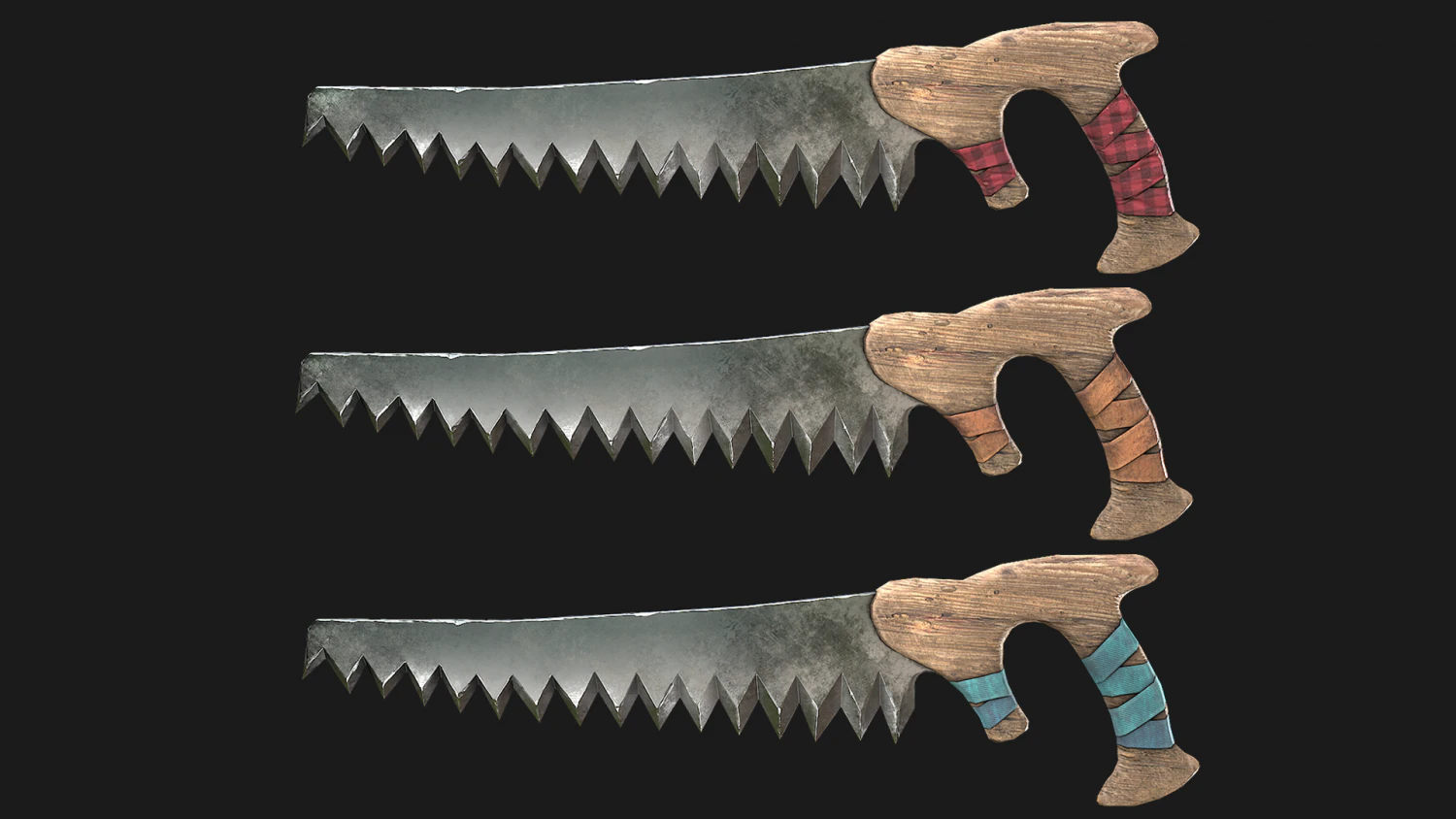 Hand Saw 3D Model .c4d .max .obj .3ds .fbx .stl .blend