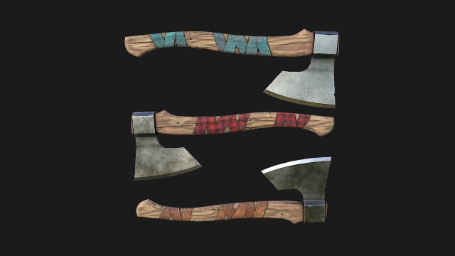 Lumberjack Ax 3D Модель .c4d .max .obj .3ds .fbx .stl .blend 
