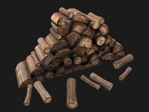 Little Pile of wood 3D Model