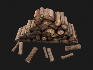 Little Pile of wood 3D Модель