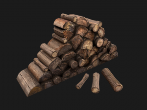 Little Pile of wood 3D Модель