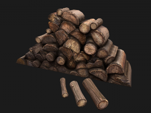 Little Pile of wood 3D Модель