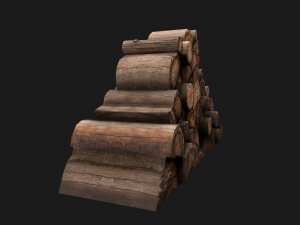 Little Pile of wood 3D Модель
