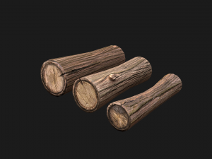 Little Pile of wood 3D Модель