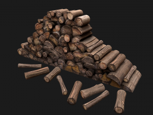 Pile of firewood 3D Model