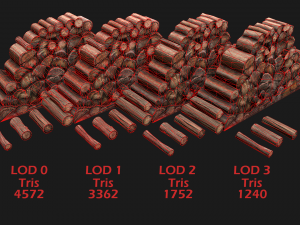 Pile of firewood 3D Модель