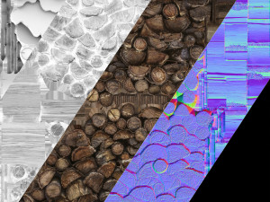 Big Pile of wood Modelo 3D