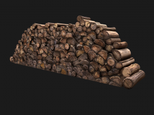 Big Pile of wood Modelo 3D