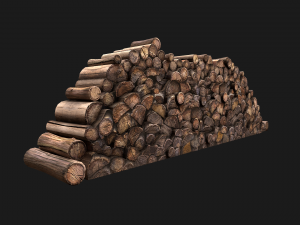 Big Pile of wood Modelo 3D