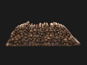 Big Pile of wood 3D Model