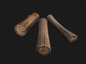 Big Pile of wood 3D Model