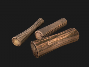 Big Pile of wood Modelo 3D