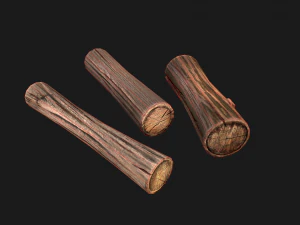 Big Pile of wood 3D Model