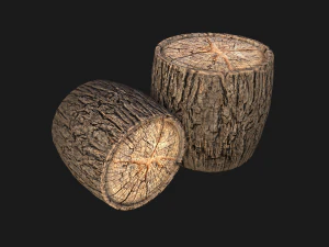 Wooden Stump 3D Model