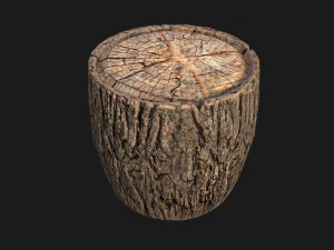 Wooden Stump 3D Model