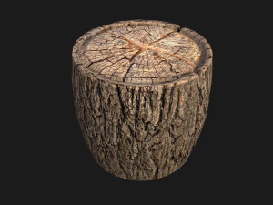 Wooden Stump 3D Model