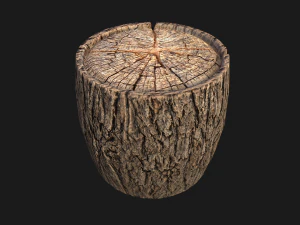Wooden Stump 3D Model