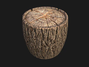 Wooden Stump 3D Model