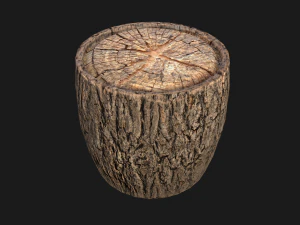 Wooden Stump 3D Model