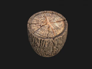 Wooden Stump 3D Model