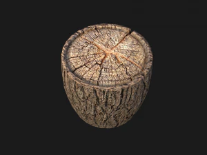 Wooden Stump 3D Model