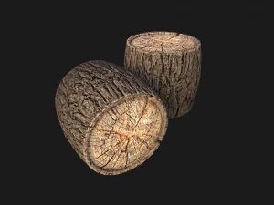 Wooden Stump 3D Model