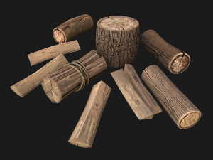 Firewood and Logs Set 3D मॉडल
