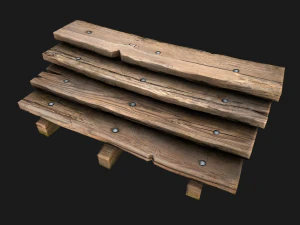 Escadas de madeira Modelo 3D