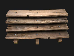 Escadas de madeira Modelo 3D