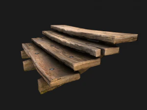 Escadas de madeira Modelo 3D