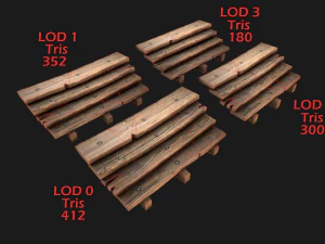 Escadas de madeira Modelo 3D