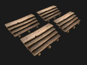 Escadas de madeira Modelo 3D