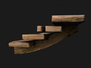 Escadas de madeira Modelo 3D
