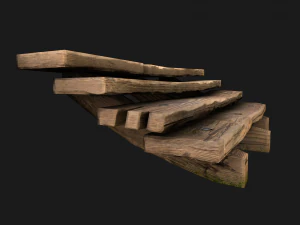 Escadas de madeira Modelo 3D