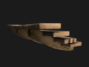 Escadas de madeira Modelo 3D