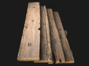 Wooden Stairs 3D मॉडल