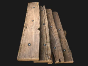 Escadas de madeira Modelo 3D