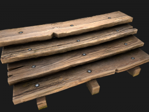 Wooden Stairs 3D मॉडल