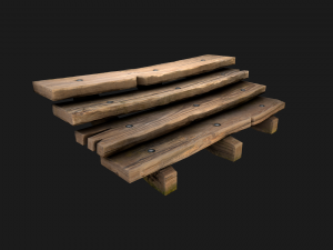 Wooden Stairs 3D मॉडल